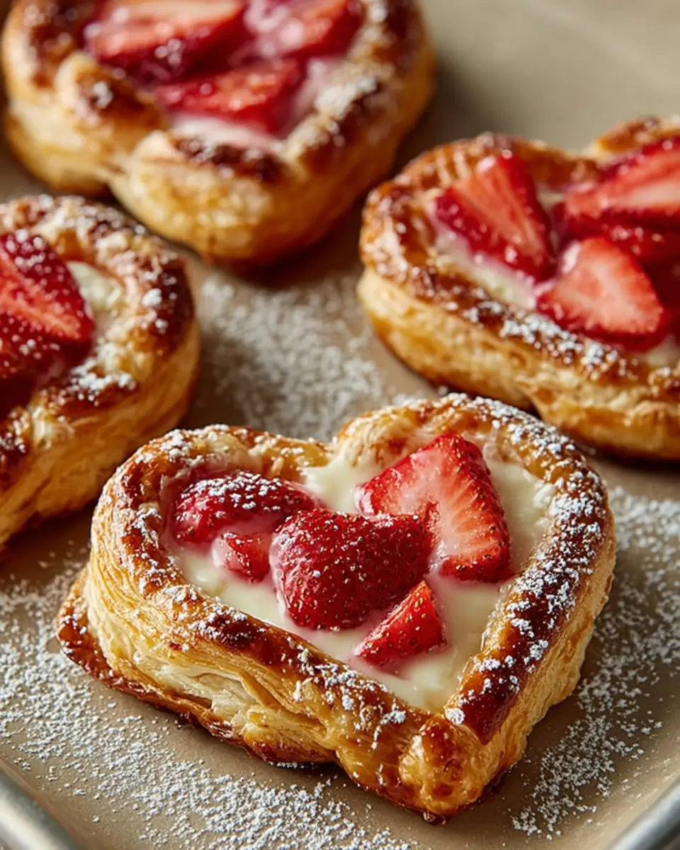 Best Strawberry Cream Cheese Heart Danishes Recipe (Valentine’s Perfect!)