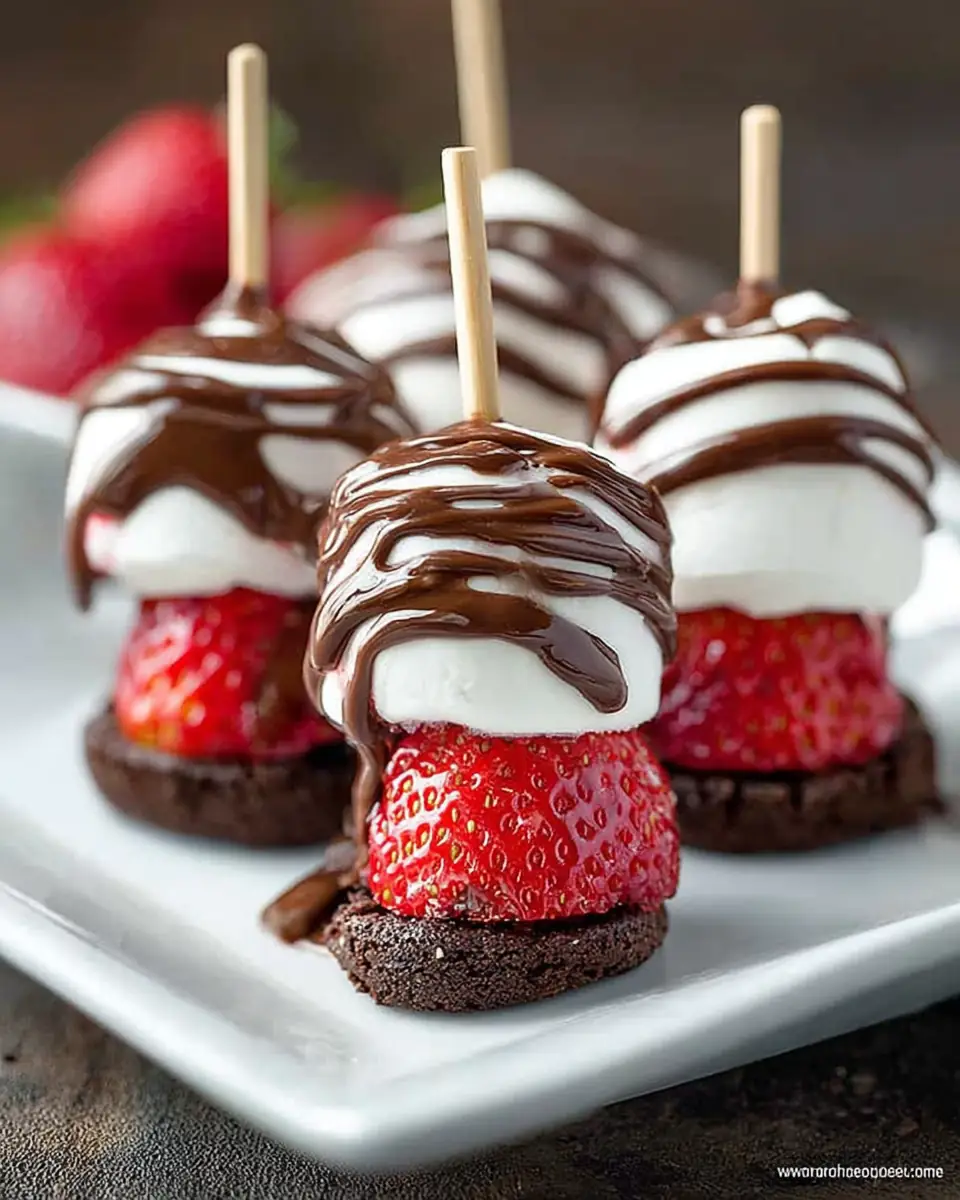 Chocolate Strawberry Dessert Kabobs