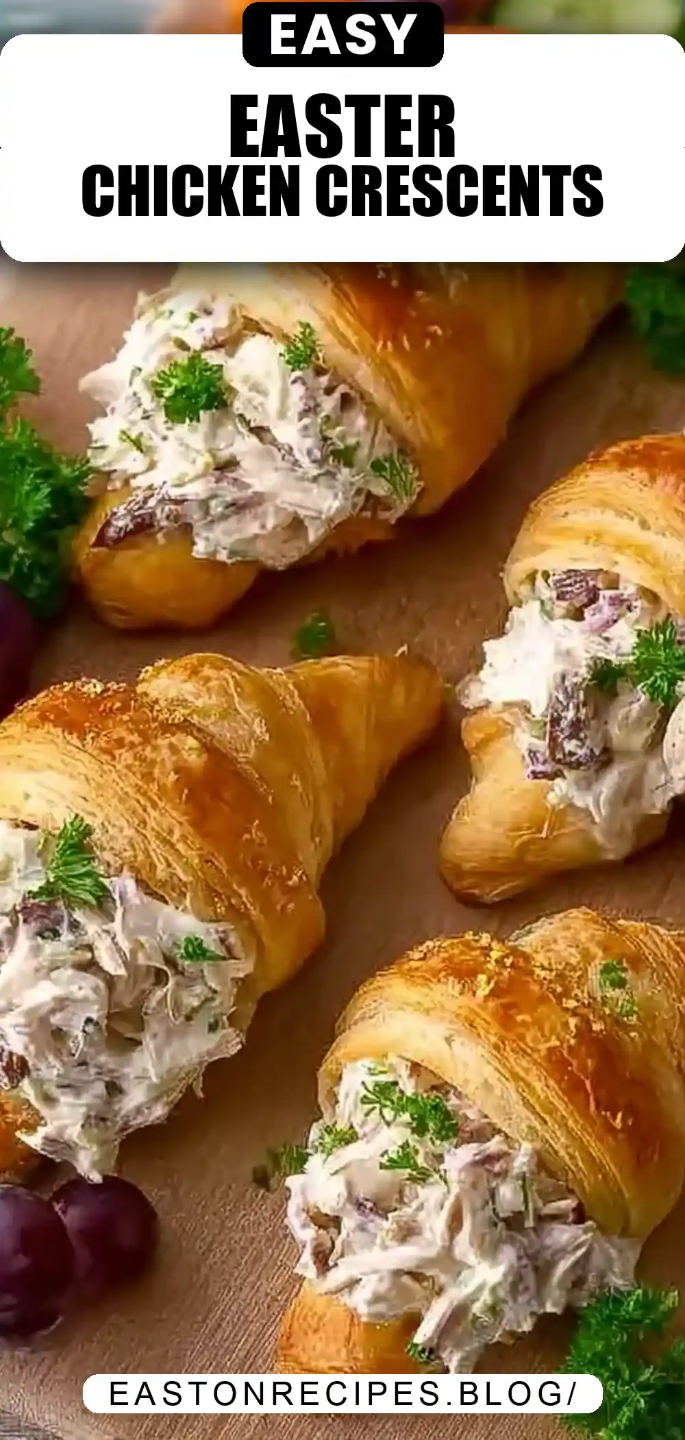 Crispy Easter Chicken Salad Crescent Rolls