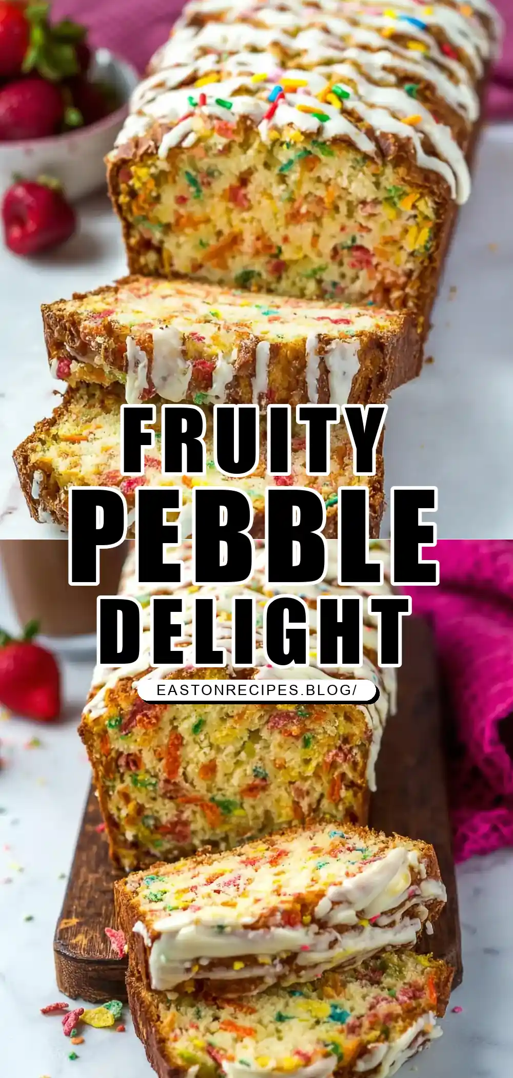 Fruity Pebble Breakfast Bread