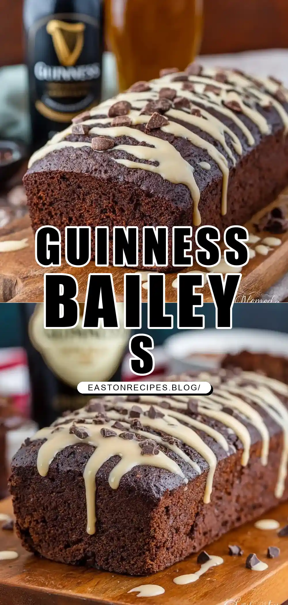 Guinness Chocolate Bread with Bailey’s Drizzle