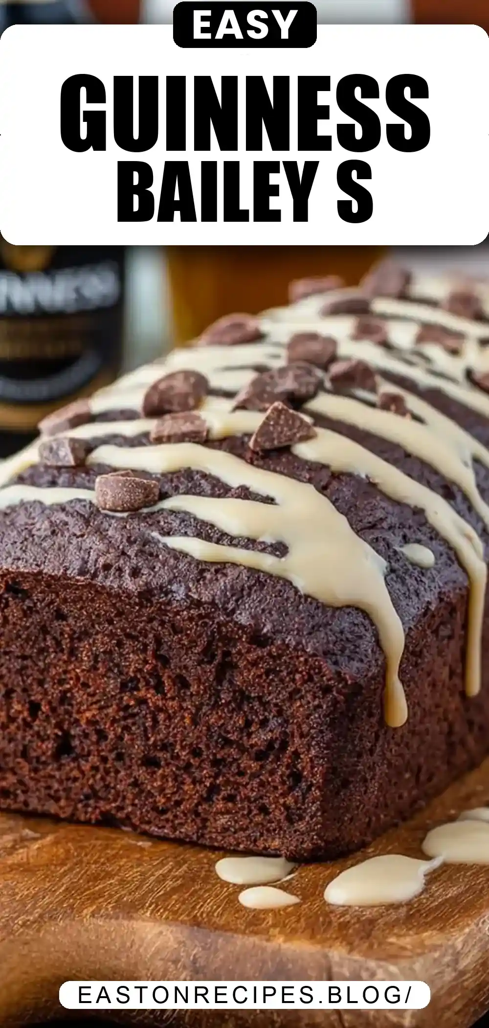 Guinness Chocolate Bread with Bailey’s Drizzle