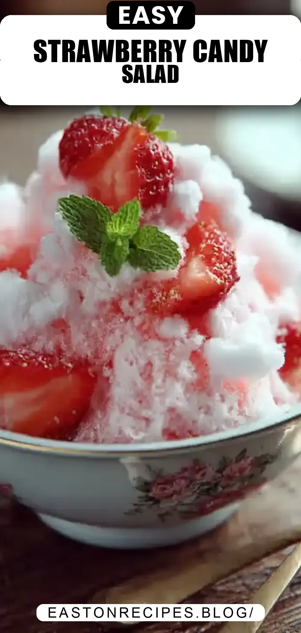 Strawberry Cotton Candy Salad