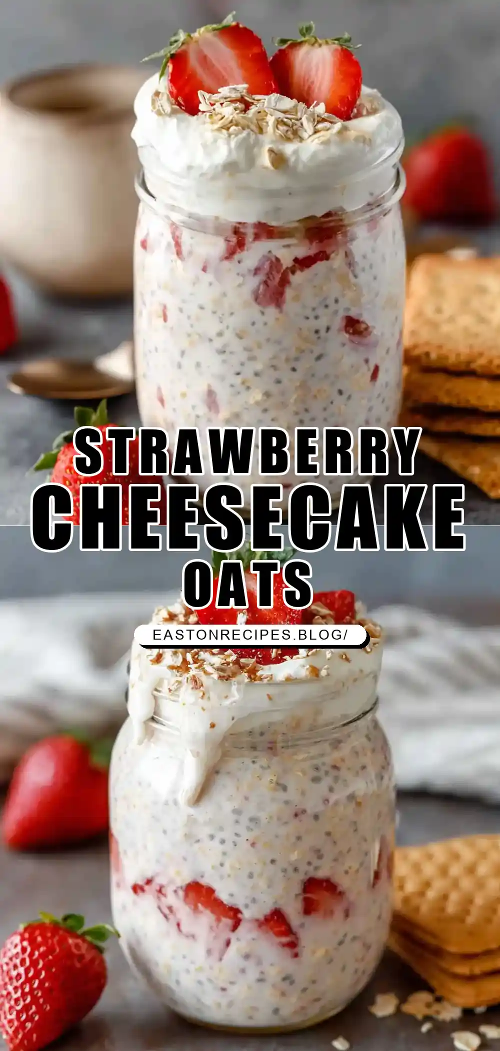Strawberry Cheesecake Overnight Oats