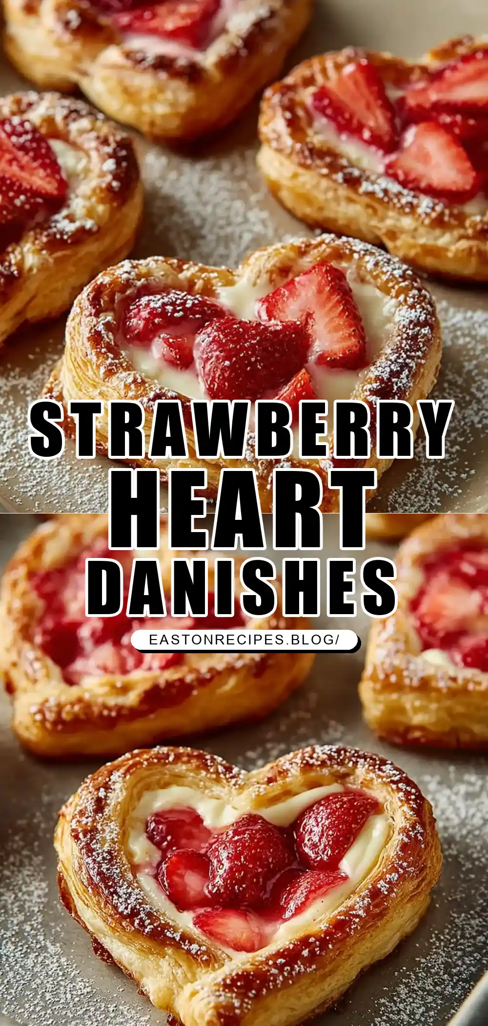 Best Strawberry Cream Cheese Heart Danishes Recipe (Valentine’s Perfect!)
