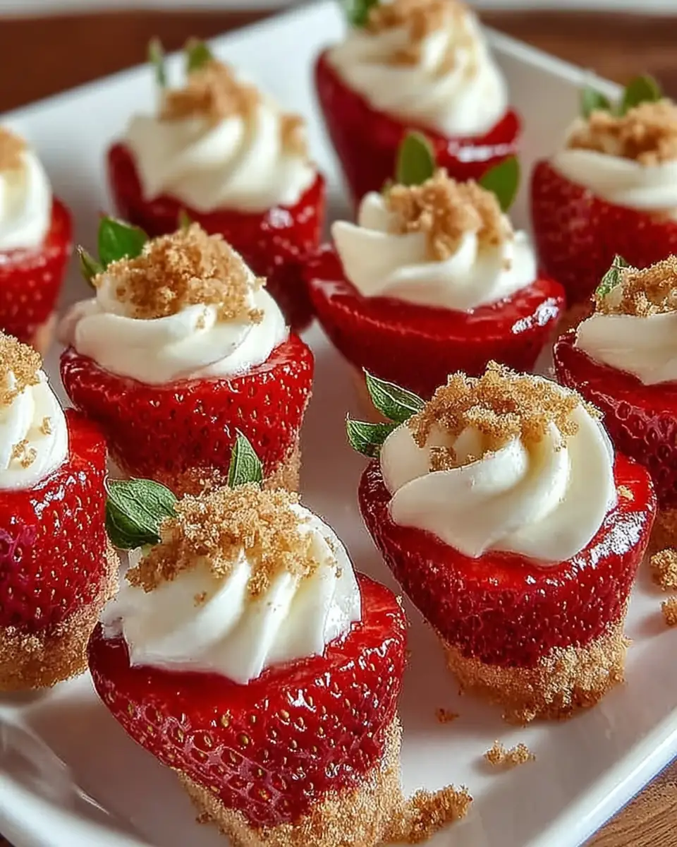 Sweetheart Cheesecake Deviled Strawberries Quick Recipe